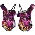 thumbnail image 6 of Invader Zim Dib Gir One-Piece Swimsuit for Girls Adjustable One Shoulder Ruffled Swimwear Summer Beach Kids Bathing Suits Sizes 6-12Y, 6 of 7