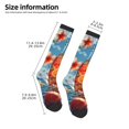 thumbnail image 2 of Fuzoiu Refreshing Citrus Splash Print Adult Stockings,Crew Socks,Unisex Fashion Socks, Casual Sports Socks,Comfortable Crew Socks for Everyday Wear and Sports, 2 of 6