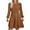 Brown, variant on Kaemgyyd Womens Casual Dresses Long Lantern Sleeve Solid Color Loose Texture Dress Crew Neck A-Line Fall Outfit