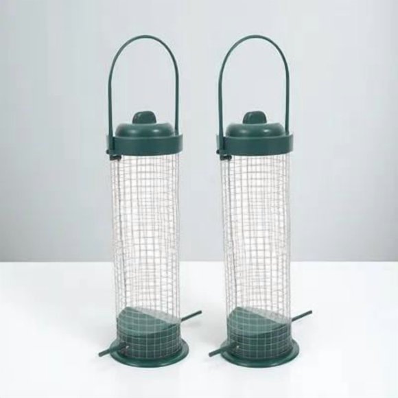 ADDHAT 2Ud Dispositivo Para Pájaros Colgante De Metal Color Negro Para Exterior