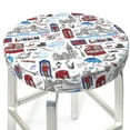 thumbnail image 3 of KLL London Landmark2 Round Bar Chair Cushion Cover 14 inch ,Bar Stool Protector with Elastic, Soft Washable, 3 of 6