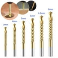 thumbnail image 3 of 6PCS Drill Bit Titanium HSS Spiral Screw Punching Slotting Hole Cutting 3-8mm, 3 of 10