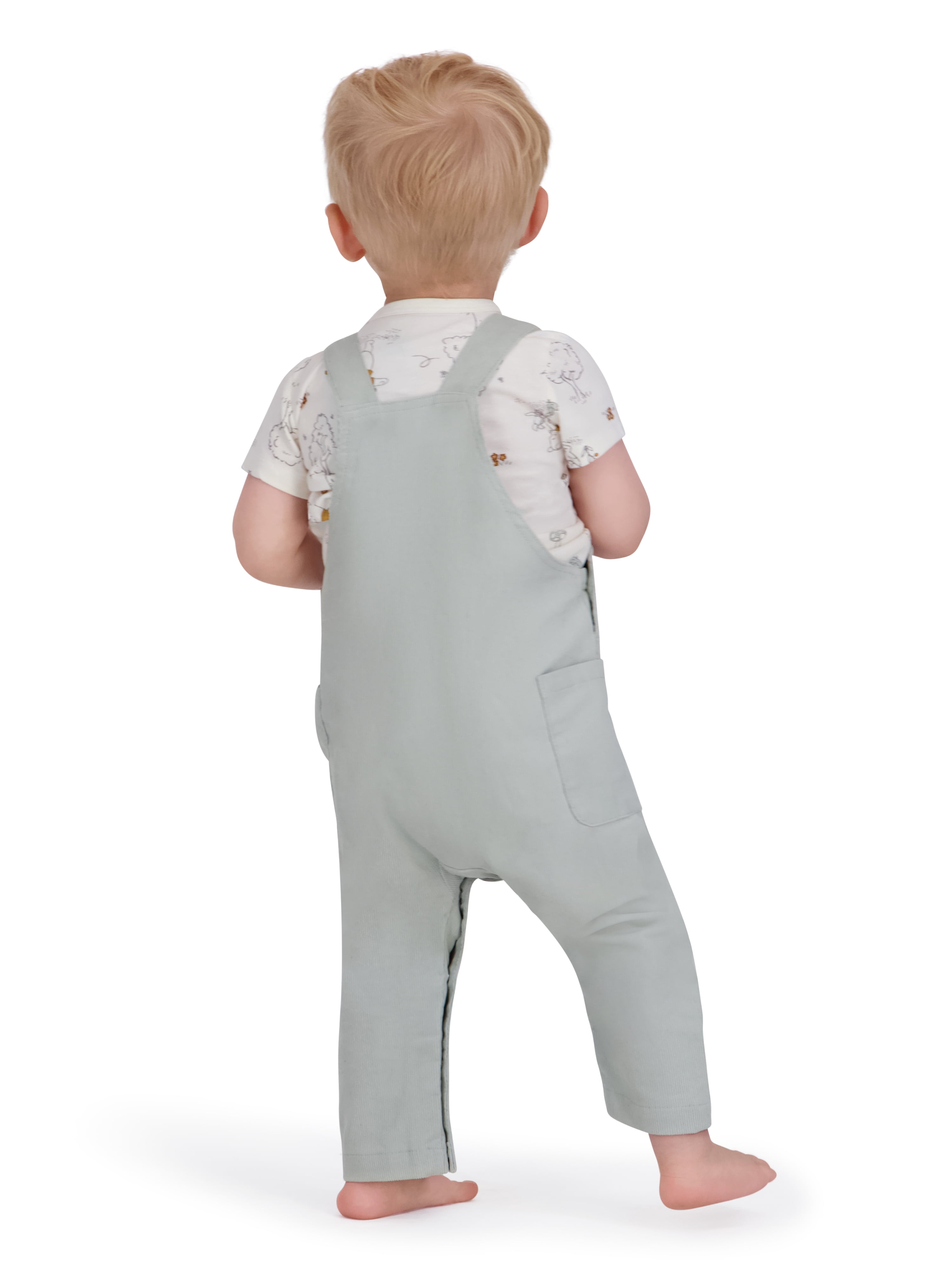 Winnie The Pooh Baby Boy 2 Piece Corduroy Overall Set, Sizes 0-24 Months