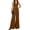 Brown, variant on Summer Sleeveless Women Womens Vest Sets V-neck Vest Blazer & Wide Leg Pants