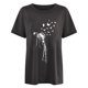 thumbnail image 5 of Moda Mujer Damas Cayó Hombro Mangas Impresión suelta Manga corta Top Pullover Tops Pompotops hfajkhk139565, 5 of 8