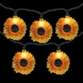 thumbnail image 4 of Northlight Sunflower Patio Light Set - 6' Green Wire - 10ct, 4 of 6