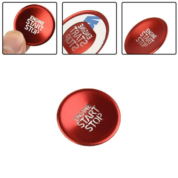 1pc Red Start Stop Engine Push Button Cover Ring For Hyundai Tucson 2022 2023 Sticker Replacement Car Styling Accessories