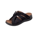 thumbnail image 2 of Summer Sandals,Womens Walking Sandals,Comfortable Sandals for Women,Wide Sandals for Women,Wedge Sandals,Women's Solid Color Flat Bottomed Casual Beach Shoes, Sandals, Women's Shoes,Black,6.5, 2 of 6