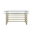 thumbnail image 5 of CLEARANCE! ACME Shona Desk in Antique Gold & Clear Glass 92535, 5 of 5