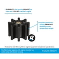 thumbnail image 2 of Quicksilver Water Pump Impeller 59362T1 - For MerCruiser Engines with Engine Mounted Sea Water Pumps with a Plastic Housing, 2 of 2