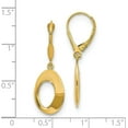 thumbnail image 4 of 14K Yellow Gold Polished Hollow Circles Leverback Earrings - 32mm- Made In Italy, 4 of 7