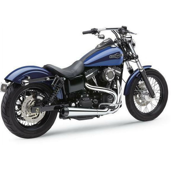 El Diablo 2 into 1 Exhaust Systems Chrome with Black Tip