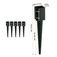 thumbnail image 5 of VEVOR Fence Post Anchor Ground Spike, 6 Pack 24 x 4 x 4 Inches Outer Diameter (Inner Diameter 3.5 x3.5 Inches), Metal Black Powder Coated Post Stake Ground, for Mailbox Deck Garden Railing, 5 of 9