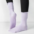 thumbnail image 3 of Women's Combed Cotton Yoga Socks, Anti-Slip Professional Pilates Grip Socks for Fitness Dance and Indoor Sports Activities, Purple, One Size, 3 of 6