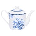 thumbnail image 2 of Bone China Teapot Floral Teapot 1.15-qt. (1.1 L) Vintage Indigo Tea Pot Tea Brewer for Tea or Coffee Tea Kettle Kitchen Tea Pot, 2 of 11