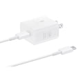 thumbnail image 1 of Cargador de pared Samsung con adaptador de corriente de 25 W con cable, color blanco, 1 of 5