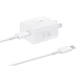 thumbnail image 1 of Cargador de pared Samsung con adaptador de corriente de 25 W con cable, color blanco, 1 of 5