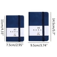 thumbnail image 3 of Mini Notebook Notepad with Ribbon Bookmark Elastic Strap Closure Wide Lined for Office Women Men Journaling, 3 of 21