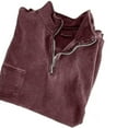thumbnail image 4 of Resicozy Mens Quarter Zip Casual Solid Color Sweatshirts Long Sleeve Stand Collar Lightweight Fall Pullover with Pockets Wine XL, 4 of 4