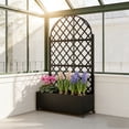thumbnail image 2 of Fehomix 73" Metal Raised Garden Bed with Trellis & Wheels - Elevated Planter Box with Privacy Screen for Climbing Plants Vegetables, Outdoor Garden Box with Drainage, Tool-Free Assembly, 2 of 7