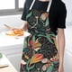 thumbnail image 2 of Delantal de cocina para mujer, de lona de algodón, con estampado floral, ideal como delantal de chef., 2 of 2