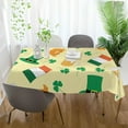 thumbnail image 6 of GZHJMY St. Patrick's Day Hats Clover Tablecloth, Rectangle Waterproof Washable Polyester Table Cover for Picnic Dinner Holiday Party Decor, 60 x 108 Inch, 6 of 7