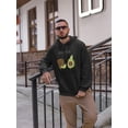 thumbnail image 2 of Toast With Avocado Friends  Hoodie Men -Image by Shutterstock, Male 3X-Large, 2 of 4