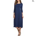 thumbnail image 1 of Sonducket Vestido de mujer Cuello Otoño Vestido de mujer Traje de cuello Media manga Vestido de columpio grande Vestidos Azul oscuro SG Sonducket AP003182-10, 1 of 6