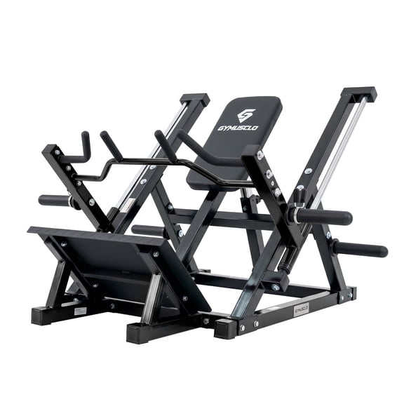 Gymusclo Plate Loaded Linear Row Machine with Adjustable Chest Pad, Strength Training Equipment for Home Gym, 600 lbs Capacity