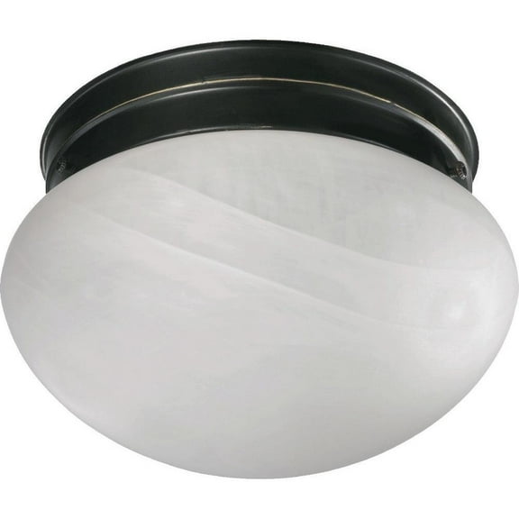 2 Light Mushroom Flush Mount in Style 9.75 inches Wide By 5.75 inches High-Old World Finish Bailey Street Home 183-Bel-3400155