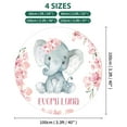 thumbnail image 3 of Kainsy Custom Name Elephant Baby Rugs for Neutral Nursery: Personalized Pink Baby Crawling Rug with Baby Name - Personalized Toddlers Gifts Floral Baby Mat for Boys Girls(2ft/24" Round), 3 of 9