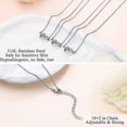 thumbnail image 2 of Collares de amistad YONGSHENG nudo de amor ajustable acero inoxidable 316L, 2 of 3