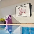 thumbnail image 6 of Outdoor TV Cover 60 to 65 Inches, Farmhouse Retro Home Sweet Home Watercolor Pig Waterproof and Weatherproof TV Cover with Remote Control Pocket, Flat Screen TV Cover Protector for Outside TV, 6 of 6