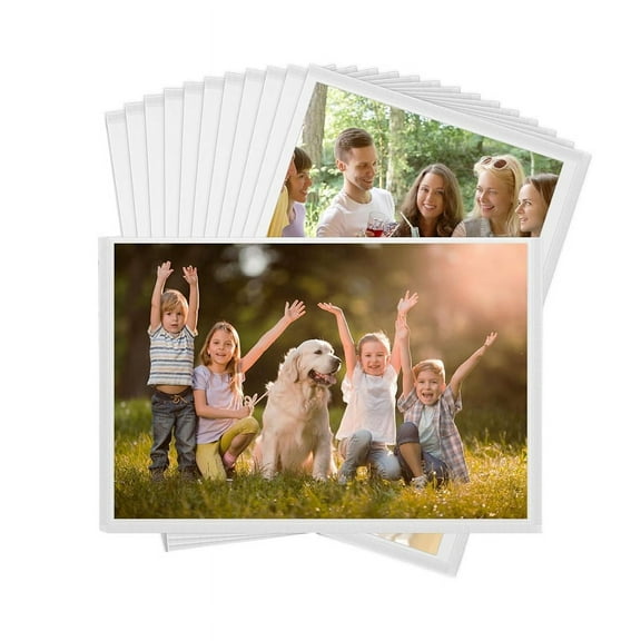 Picture Frames, 12 Pack Magnetic Photo Frame Fridge 6x4In, Magnetic Picture Frame for Kids, Family, Photo Magnets White