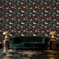 thumbnail image 3 of Peel and Stick Wallpaper Vibrant Butterflies Floral Dark Wall Mural 23.6in x 9.8ft Self Adhesive Removable Wall Paper Renter Friendly Wallpaper for Nursery Bedroom Cabinets, 3 of 8