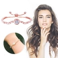 thumbnail image 1 of Hot6sl Ofertas y Liquidaciones Pulsera de Cadete para Mujer, Pulsera de Cristal con Diamantes de Imitación, Joyería de Moda, 1 of 2