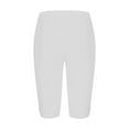 thumbnail image 5 of Jewelreauty Short Leggings for Women High Waisted Workout Stretch Yoga Leggings Pull On Knee Length Pants (M, White), 5 of 5