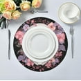 thumbnail image 5 of Skull Flower Round Placemats Washable Placemats Non-Slip Heat-Resistant Table Place Mats for Dining Kitchen Holiday Party Table 15.4"-4PCS Home Decor, 5 of 7