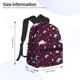 thumbnail image 4 of Haiem Space Dinosaur Lightweight Backpack for School, Classic Basic Water Resistant Casual Daypack for Travel with Bottle Side Pockets, 4 of 8