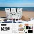 thumbnail image 5 of PAYOHTO Marine Theme Striped Large Beach Tote Bags for Womens Mens Sandproof Swim Pool Bag with Zipper for Travel Vacation, 5 of 7