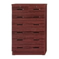 thumbnail image 3 of Home Furniture Cindy 7 Drawer Chest Wooden Dresser with Lock - Mahogany, 3 of 7