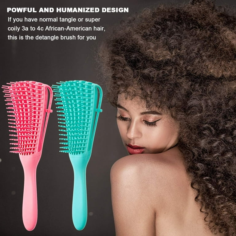 2 Pack Detangling Brush For Natural Hair Detangler Brush For