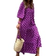 thumbnail image 1 of Sexy Dance Summer Long Maxi Dresses Women Puff Sleeve Flowy Dress Bohemian Floral Party Dresses Empire Waist Maxi Sundress, 1 of 4
