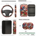 thumbnail image 6 of HUIACONG Car Interior Accessory Kit, with Car Armrest Cushion Auto Armrest Box Cover Steering Wheel Cover Car Center Console Armrest Cover Key Fob, 6 of 7