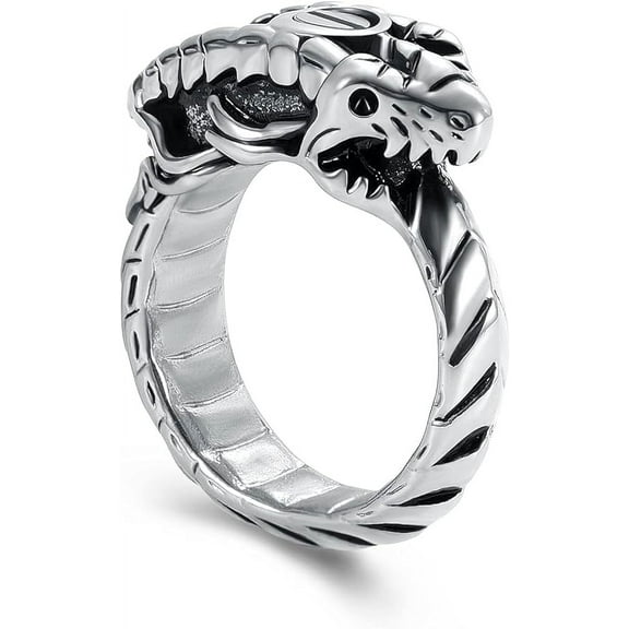 Urn Rings for Ashes for Women - Ouroboros Cremation Jewelry Ring for Human Ashes of Loved Ones Cremation Ring Gift for Mom Keepsake Rings