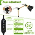 thumbnail image 4 of Adjustable Standing Grow Lights for Indoor Plants, 20W Full Spectrum Plant Lamp with COB Bulb & 4/8/12H Timer, 75’’ Height Tall Grow Lights for Large Plants, Small Potted Succulent, 4 of 8