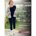 thumbnail image 6 of DAKIMOE Womens Thermal Underwear Sets Long Johns with Fleece Lined for Women Long Sleeve Shirt Crewneck Base Layer Pajama Top and Leggings Set for Women Cold Weather S-XL, 6 of 8
