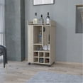 thumbnail image 3 of Mobile Bar Cart with 6 Wine Racks - Great for Wine Collection Display, 3 of 3