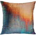 thumbnail image 3 of Vintage Abstract Pillow Covers Set of 4 16x16 Inches Blue and Orange Messy Rust Painting Decorative Pillow Cases for Standard Square Home Decor Bring Retro Vibes Indoors, 3 of 6