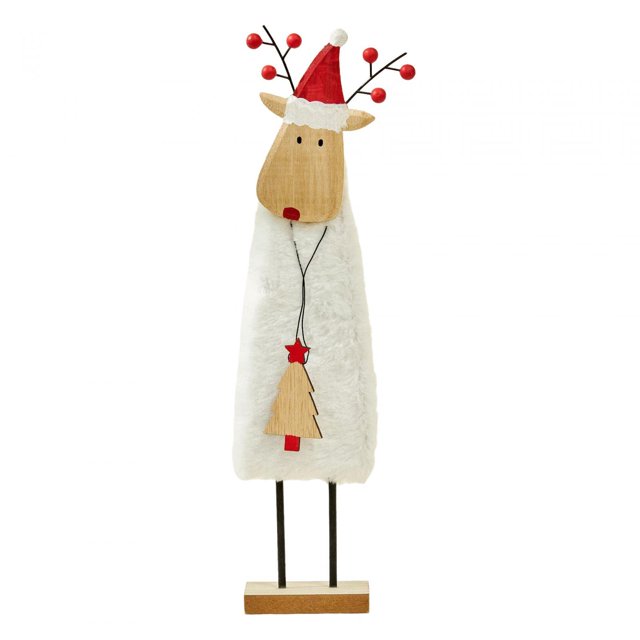 Decoraciones de mesa navideñas, decoración rústica de escritorio, adornos de fieltro de madera, granja para regalo de Navidad, estante de vacaciones, Estilo H